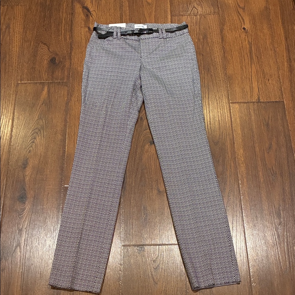 Calvin Klein Black and White Patterned Cropped Pants